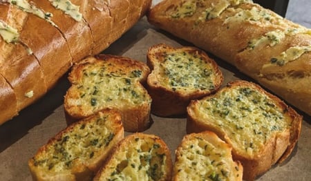 Herby Garlic Parmesan Bread - Rustic