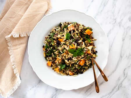 Ancient Grains Salad with Cumin Yoghurt Dressing