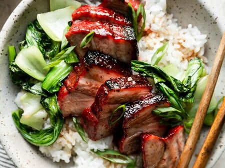 Char Siu Pork w/ Jasmine Rice & Greens