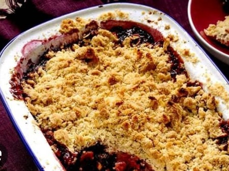 Morello Cherry and Apple Crumble