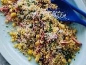 Quinoa, Corn, Bacon, Hazelnut & Parmesan Salad