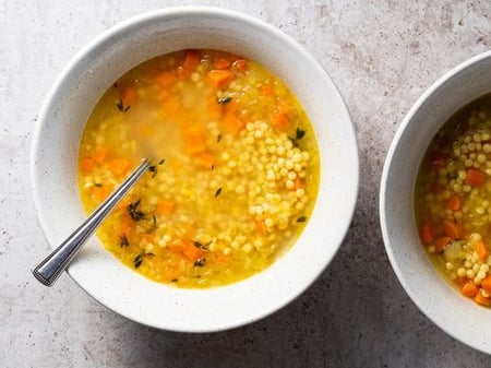 Vegetable Soup with Tiny Pasta