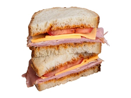 Ham, Cheese, Tomato & Relish Sandwich