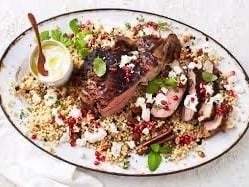 Middle Eastern Butterflied Lamb Shoulder with Cous Cous and Dill Yoghurt