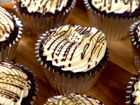 Chocolate Vanilla Topped Cupcakes Gluten Free