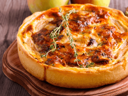 Brie and Caramelised Onion Quiche