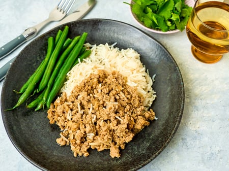 Asian Mince, Beans & Rice