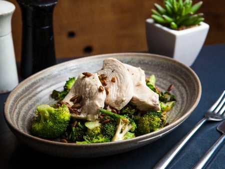 Poached Chicken & Greens