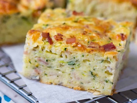 Bacon and Zucchini Slice