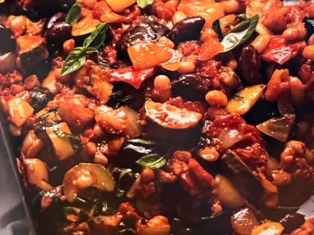 Baked ratatouille with beans