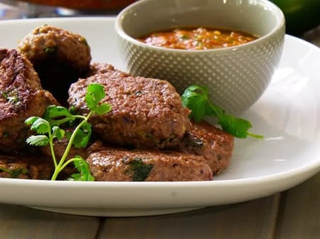 Moroccan Spiced Beef Patties with Seasonal Vegetables | High Protein