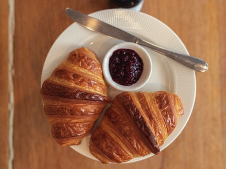 Traditional Croissants Platter with Jam