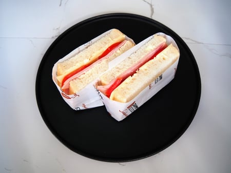 HCT Ham Cheese and Tomato Sandwich with Homemade Aioli (GF)