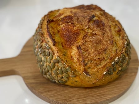 Pumpkin, Chives and Cheese Sourdough