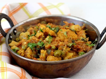 Cauliflower and peas masala