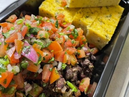 Mexican Black Beans with Polenta & Salsa