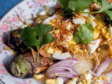 Tangy Eggplant and Egg Salad