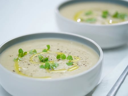 Creamy Roasted Cauliflower and Potato Soup