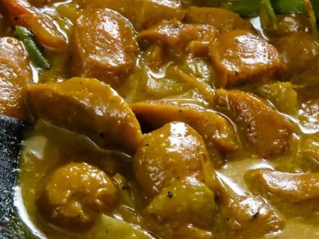 curried sausages