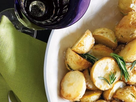 Rosemary and garlic roasted chat potatoes