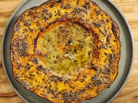 Miso and Maple Roasted Pumpkin w/ Rosemary