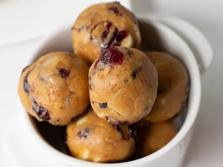 Cranberry, White Chocolate & Macadamia Protein Balls