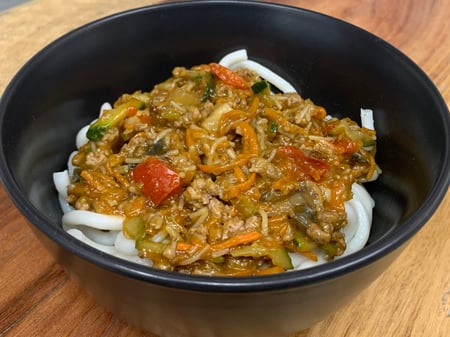 San Choy Bow with Udon Noodles