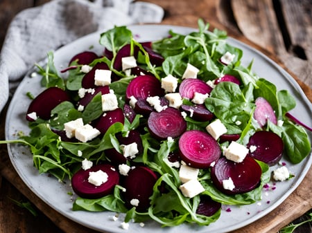 Beetroot Rocket Feta Salad