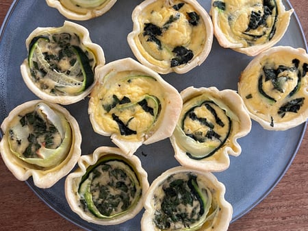 Zucchini & Mint Mini Quiches