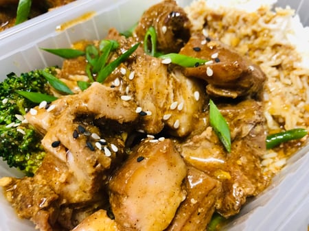 FROZEN: Sweetened Soy Pork with Steamed Rice KETO