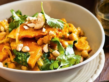 Pumpkin & Chickpea Curry w/Brown Rice