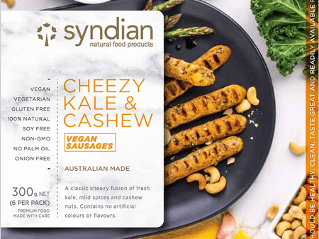 Syndian Cheezy Kale and Cashew Sausages (300g)