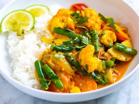 Vegetable Curry with Rice