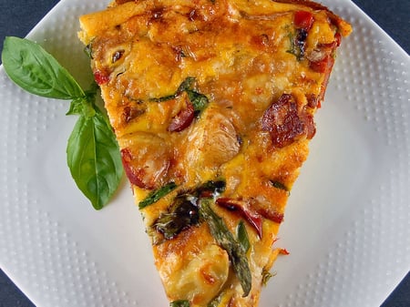 Chorizo, spinach and sweet potato fritata