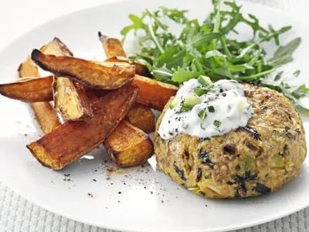 Lamb Burger with Smoky Sweet Potato