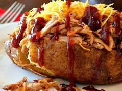 BBQ Pulled Pork Baked Potatoes