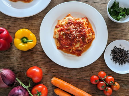 Beef Ravioli with Napolitana Sauce