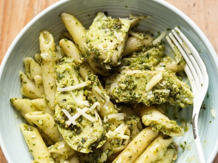 Creamy Chicken Pesto Pasta