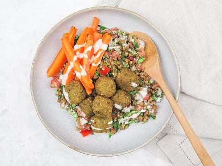 SPECIAL: Falafel and tabbouleh salad