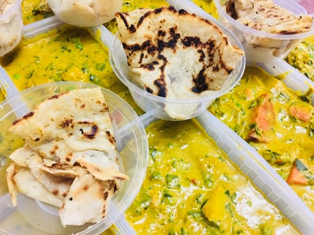 Vegan Yellow Curry with Roti