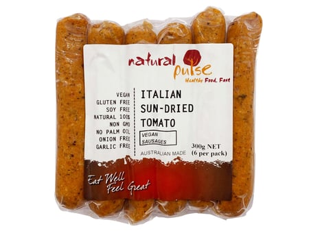 Natural Pulse Italian Sun-Dried Tomato Sausages (300g)