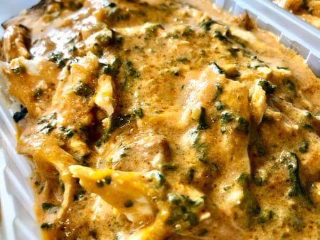 Weekly $10 Special: Creamy Tomato Spinach Chicken with Roasted Pumpkin KETO