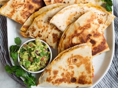 Chicken Quesadillas (ready for the sandwich press)