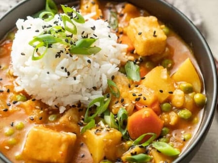 Vegan Japanese Curry w White Rice