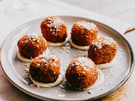 Pea and Mint Arancini