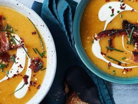 Creamy Pumpkin and Bacon soup