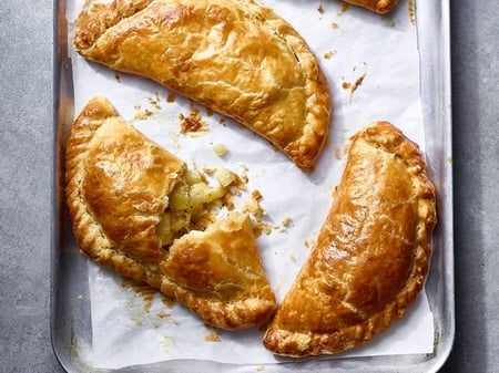 Vegetable Pastie with our condiments