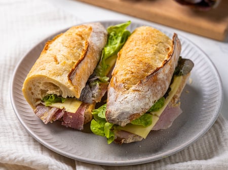 Classic Smoked Ham, Swiss Cheese, Lettuce & Dijon Demi Baguette