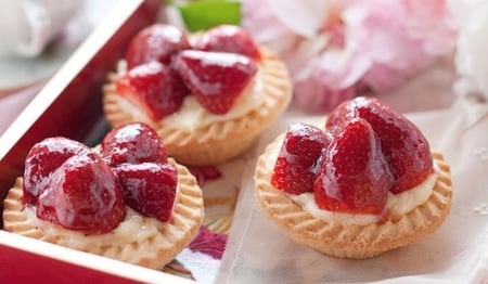 Strawberry Custard Tarts