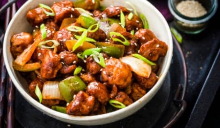 Soya Meat stir fry